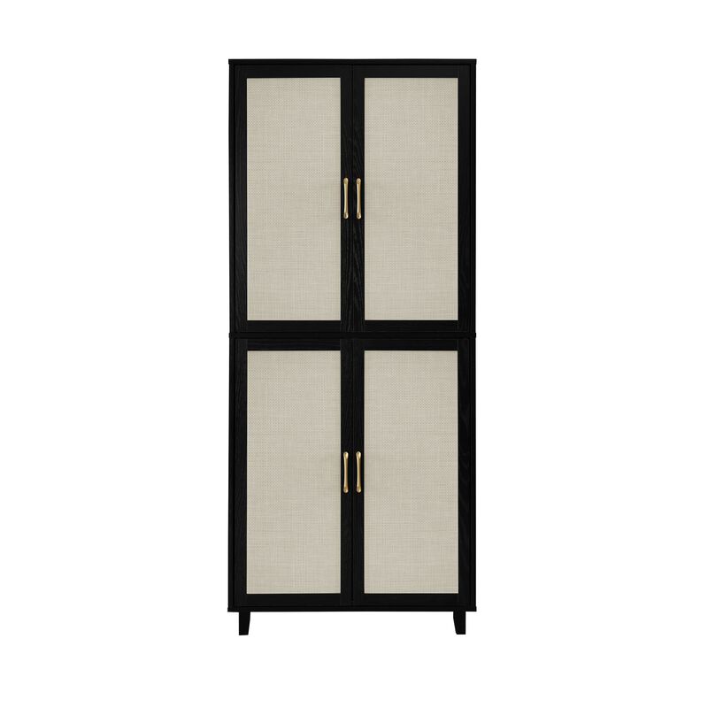 MONDAWE 4 Door Cabinet with 4 Adjustable Inner Shelves，Storage Cabinet, Perfect for Bedroom, Living Room, or Study
