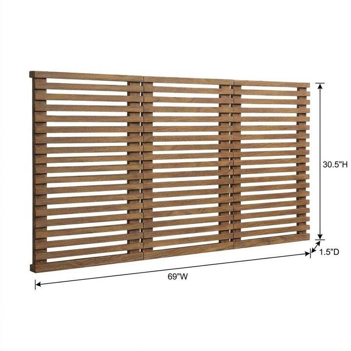 Wall Mount Queen Headboard Set with 3 Pieces and Modern Minimalist Design