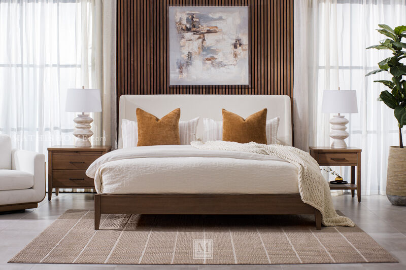 Olivia Queen Upholstered Bed image number 1