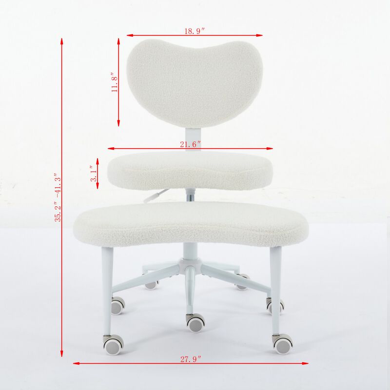 Artificial Rabbit Hair Meditation Chair Plus, Cross Legged Chair, Criss Cross Desk Chair image number 3