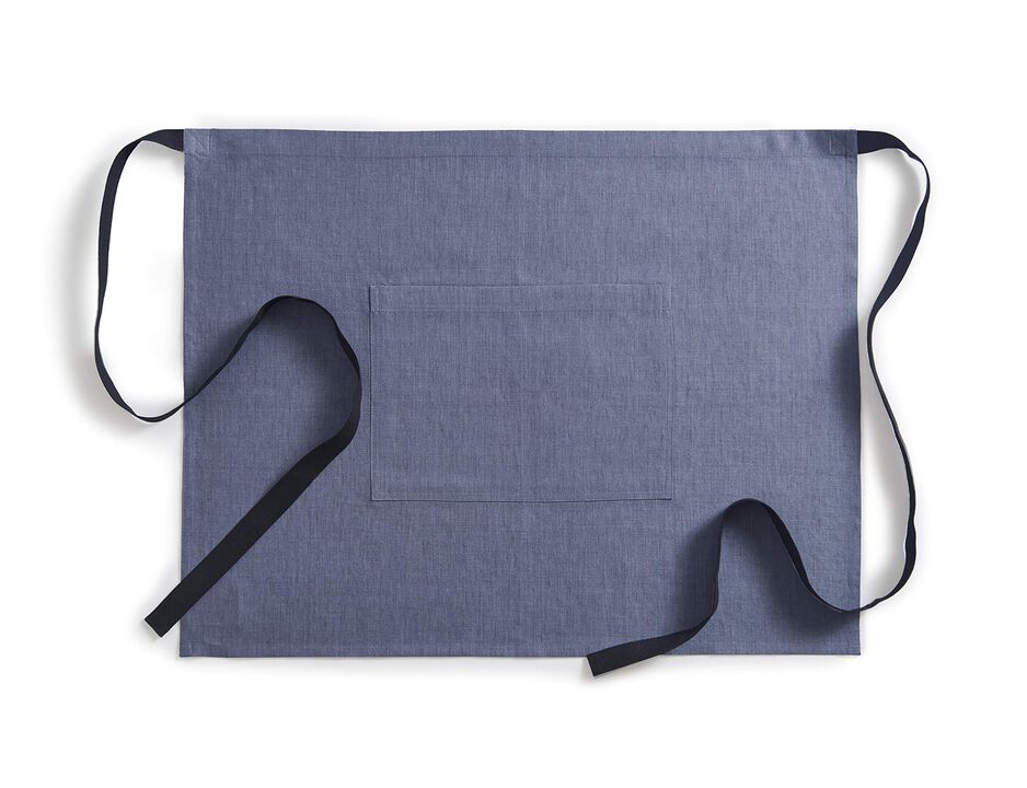 Solino Home 100% Pure Linen Bistro Apron - Kitchen Linen