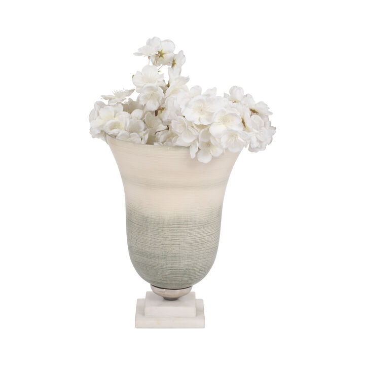 Glass 12" Vase on Marble Base