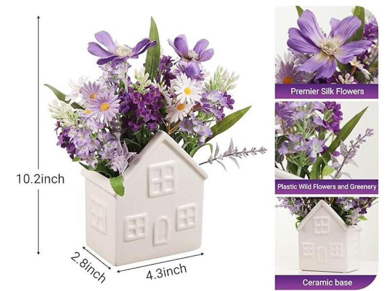 Lavender Artificial Flowers Wedding Centerpiece Decor Small image number 2