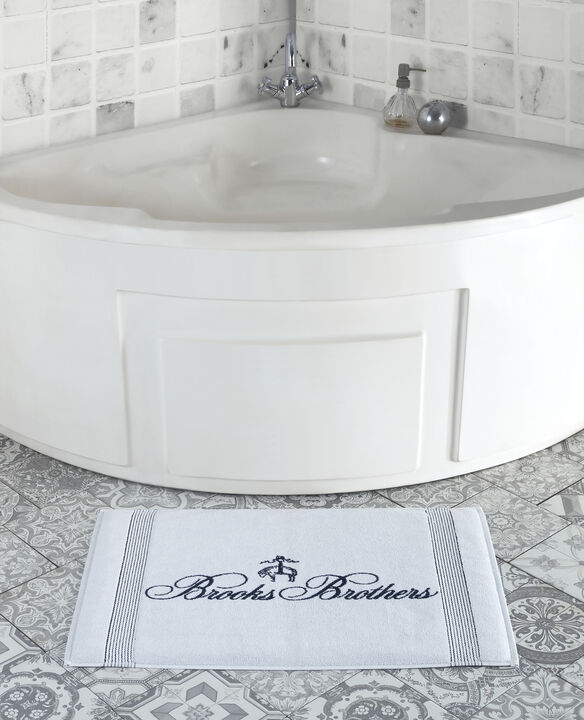 Brooks Brothers Rope Stripe Border Bath Mat
