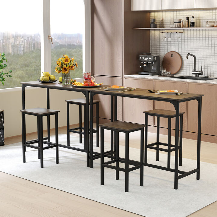 Durable Industrial 3-Piece Counter-Height Bar Table and Stools Set