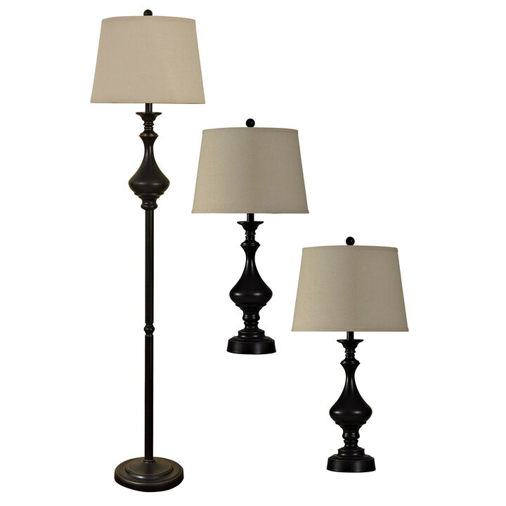 Madison Bronze Lamps (Set of 3)