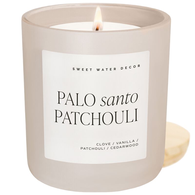 Sweet Water Decor Palo Santo Patchouli 15 oz Soy Candle image number 0
