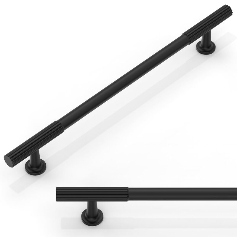 Talentedeco 10 Pack Matte Black Cabinet Pulls 7.5 Inch(192mm) Kitchen Cabinet Handles Cabinet Hardware for Drawer Pulls