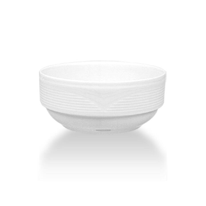 Saturn dia.4" h:1.75" 8 oz. Round White Porcelain Bowl (Set of 4)