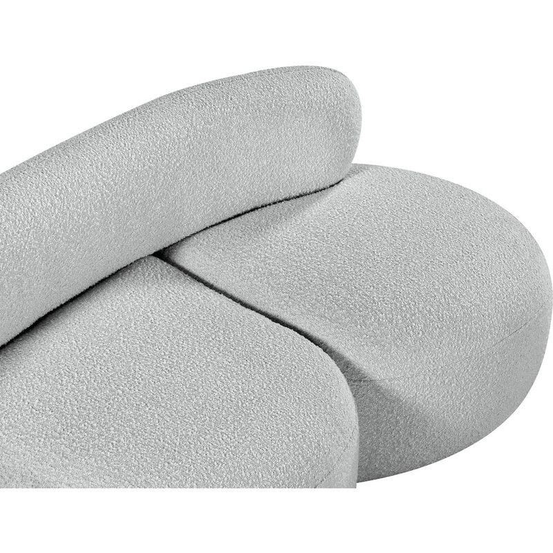 Meridian Furniture Venti Grey Boucle Fabric Loveseat