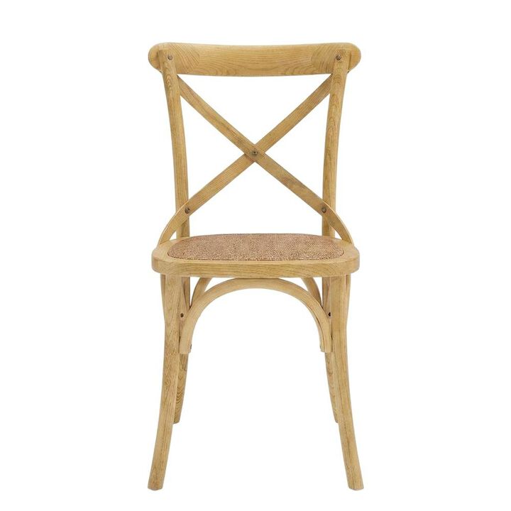 Wooden Dining Side Chairs for Kitchen and Dining Room, Natural, Set of 2