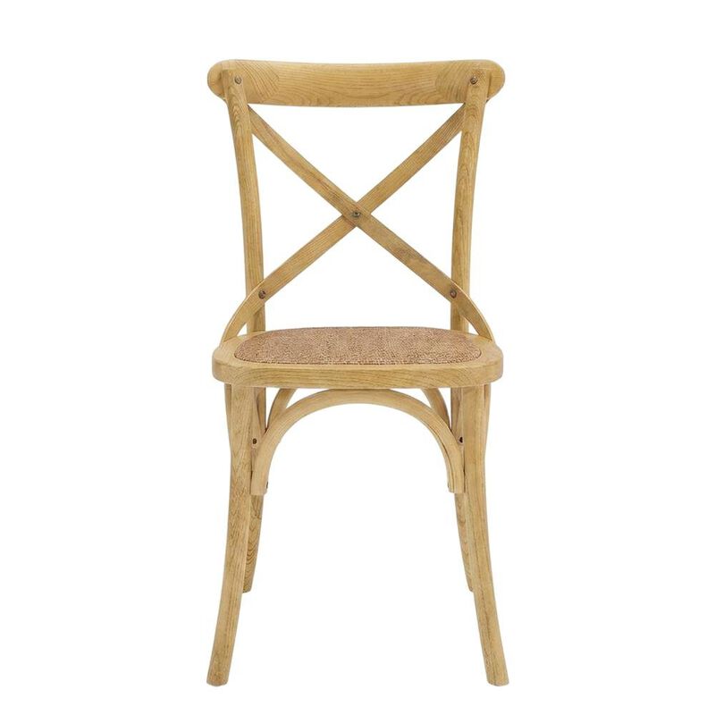 Wooden Dining Side Chairs for Kitchen and Dining Room, Natural, Set of 2 image number 1