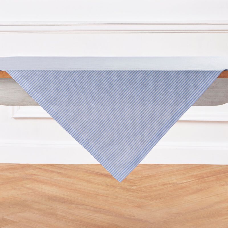 Christmas Linen Table Throw - Narrow Stripe, Solino Home