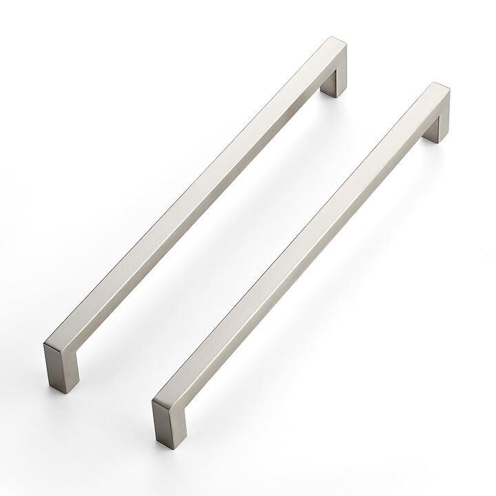 JOY DECOR 30 Pack Cabinet Handles,10 Inch Brushed Nickel Cabinet Pulls,Kitchen Cabinet Handles Square Drawer Pulls Stainless Ste