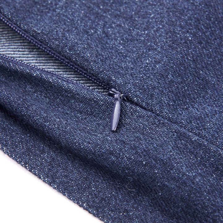 Denim Cross Longhorn Pillow