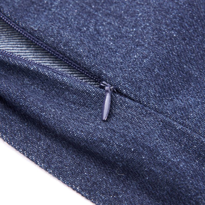 Denim Cross Longhorn Pillow image number 1