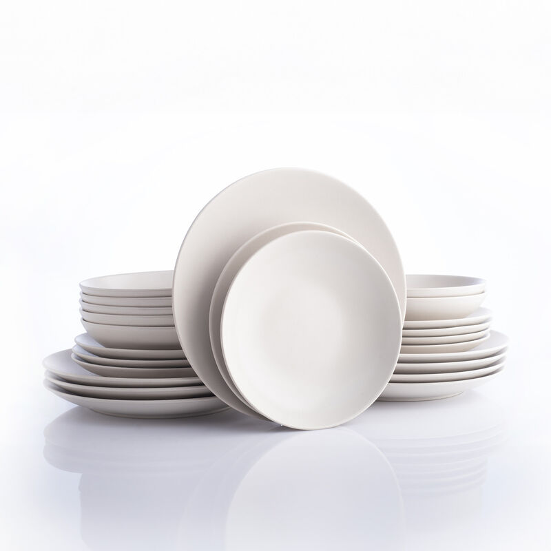 Porto by Stone Lain Semplice Stoneware 24 Piece Dinnerware Set