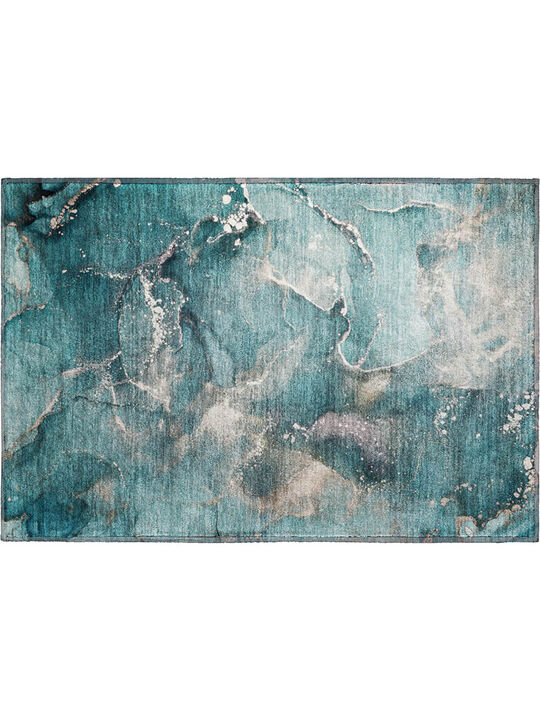 Odyssey OY11 Teal 20" x 30" Rug