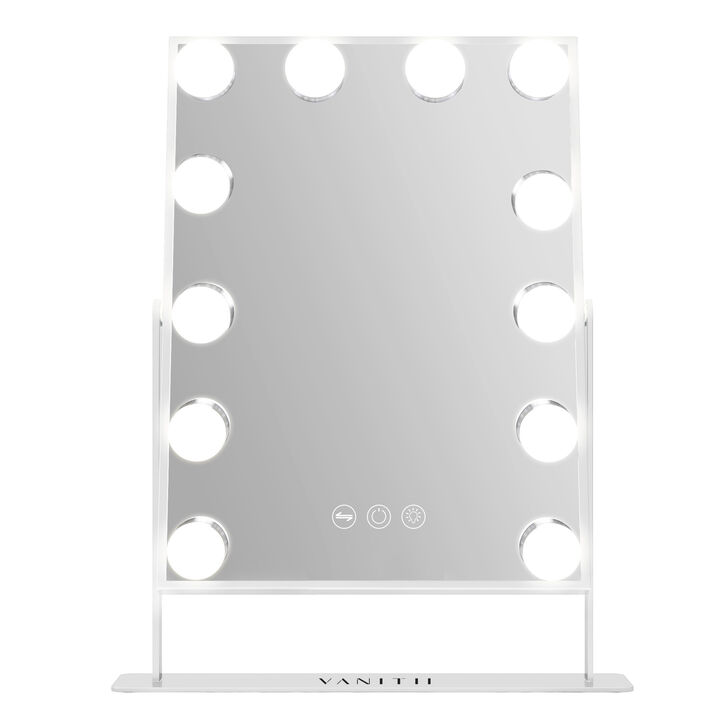 12''  × 16'' in Hollywood  Vanity Makeup Mirror With Lights 12 LED Bulbs