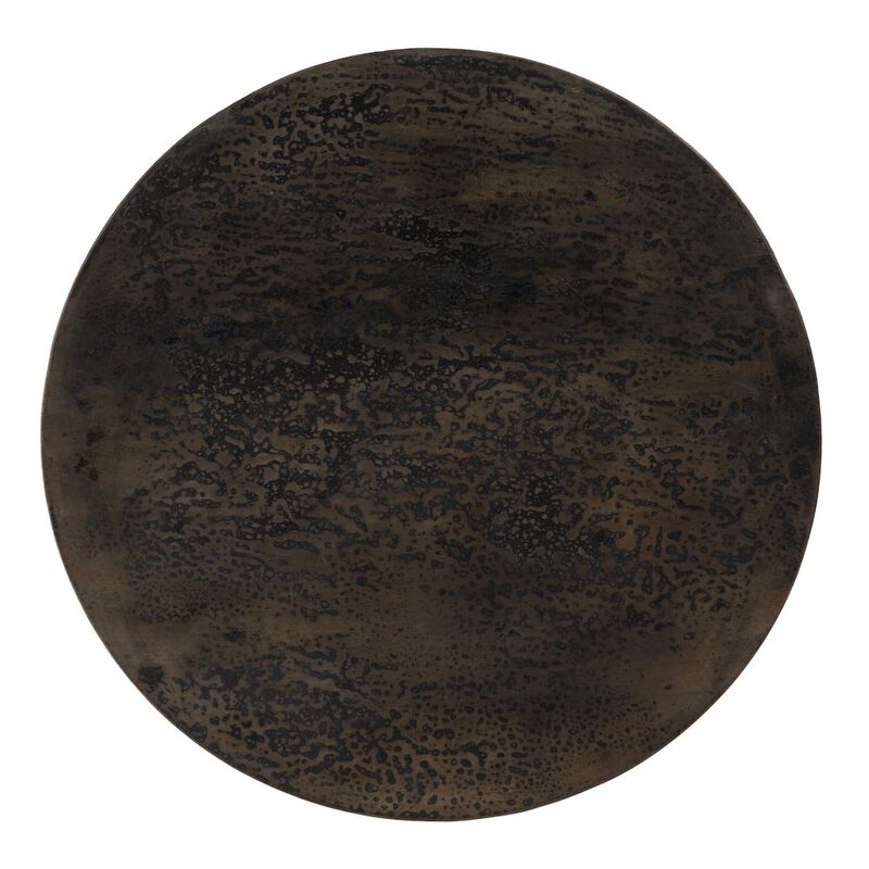 Butler Specialty Hattie 23.5 in. W Round Drum Coffee Table, Brown