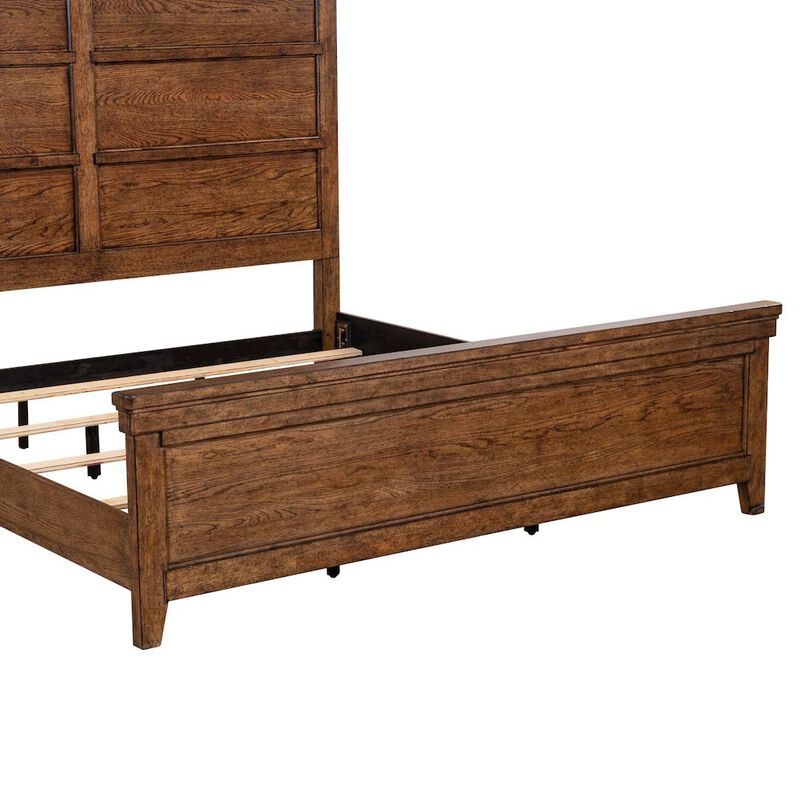 Liberty Furniture Carolina Park King Panel Bed Transitional  - Amber Brown image number 7