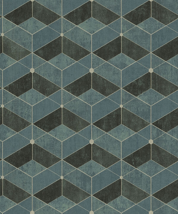 Muir Teal Geo Wallpaper