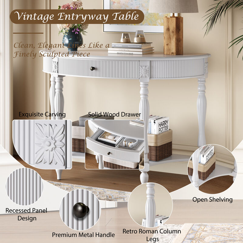 Muxtur Half Moon Console Table image number 4