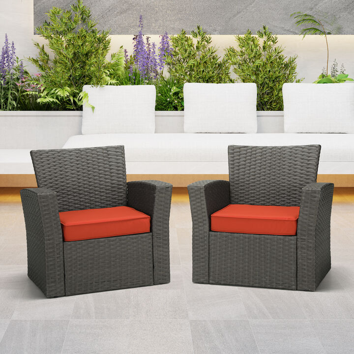 WestinTrends Outdoor Patio Furniture Seat Chair Square Cushions Set of 2, 20" x 19"