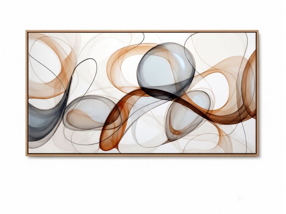 Modern Abstract Wall Art Deep Spiritualism White Brown Canvas Living Room Office