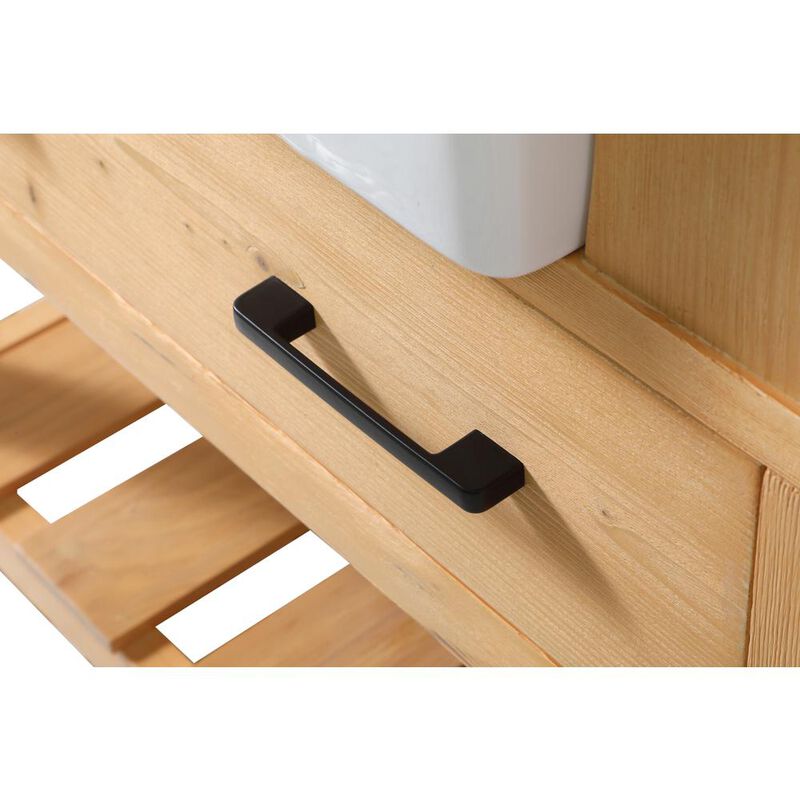 Elegant Kitchen and Bath 60 inch double bathroom vanity in natural wood