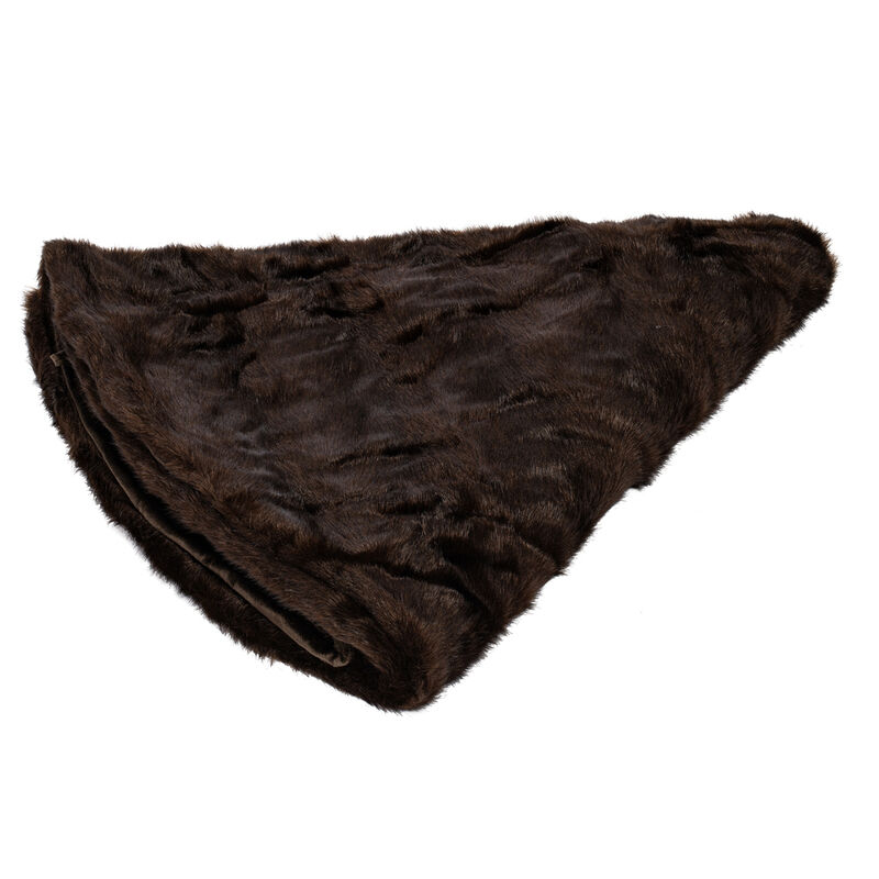 Vickerman 60" Cocoa Mink Faux Fur Tree Skirt image number 3