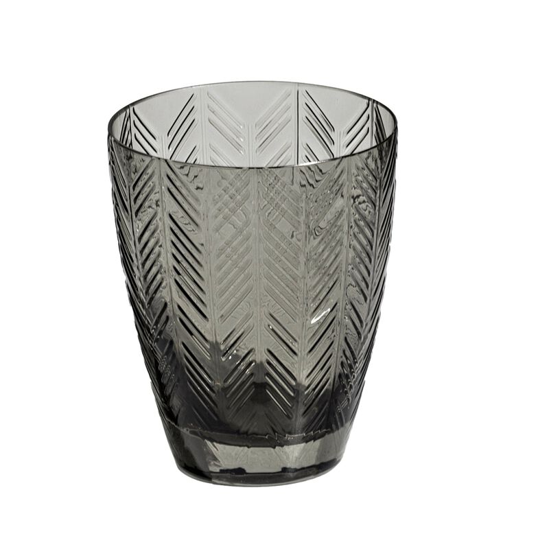 Water Glasses ZIG ZAG GLASS Grey Set of 6, diam. 3.31", H 4.13" image number 0