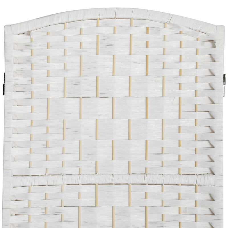 Hivvago 6FT Tall 4-Panel Woven Folding Room Divider image number 7