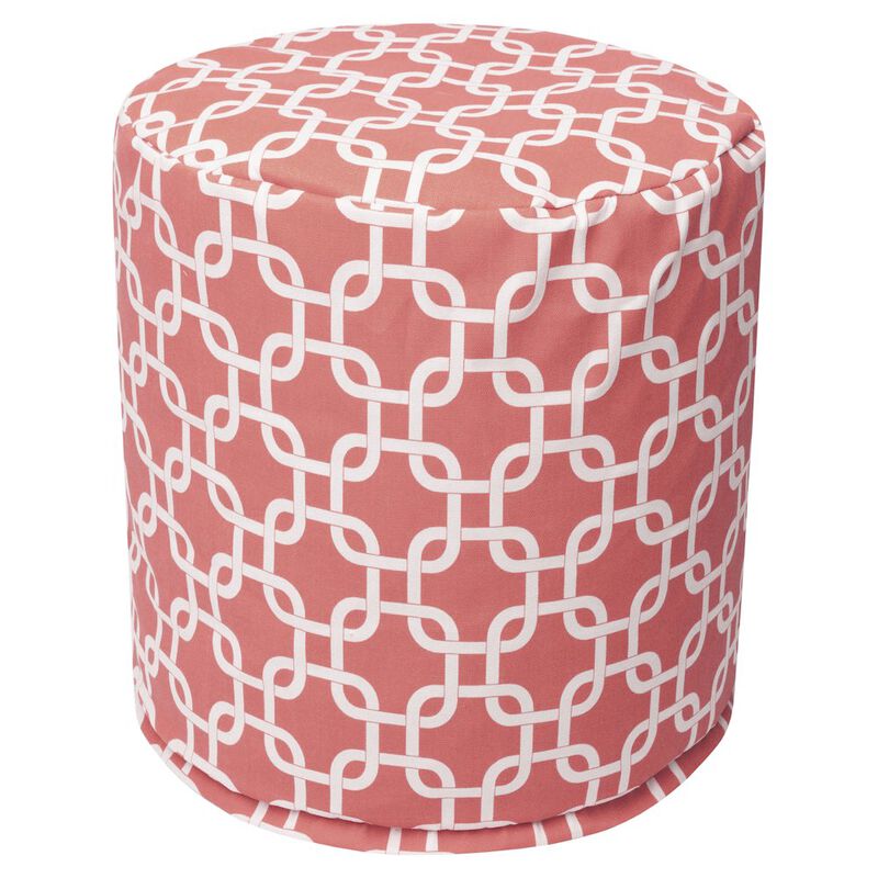 Majestic Home Goods Pouf Links Coral
