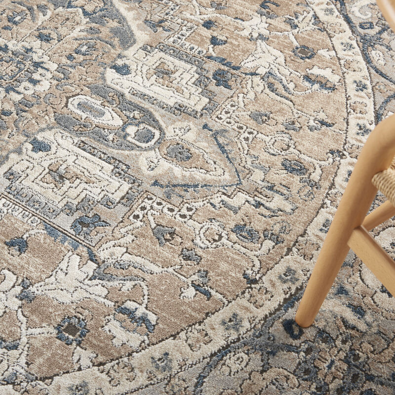 Quarry QUA05 Beige/Gray 7&rsquo;10&rdquo; x Round Rug image number 7
