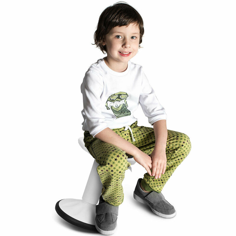 Costway Wobble Chair Height Adjustable Active Learning Stool Sitting Home Office Silicone White