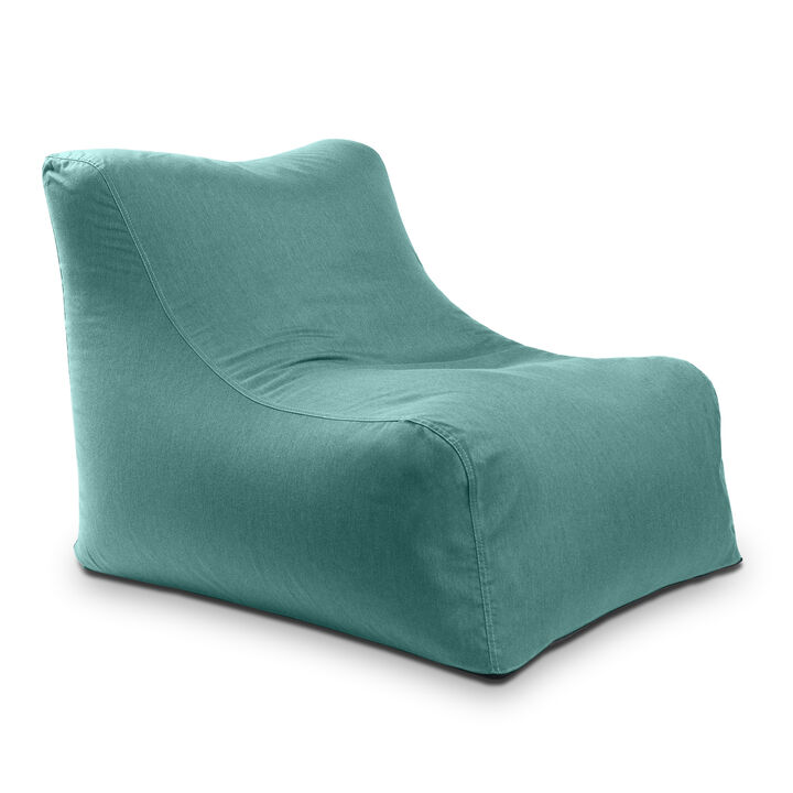 Jaxx Ponce Outdoor Bean Bag Chair - Weather Resistant Patio and Poolside Lounge Seating, Pearl