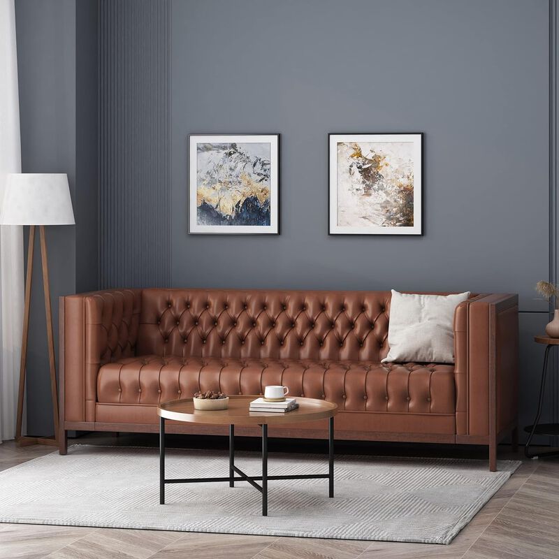 Bilkpa 3 seater PU sofa image number 1