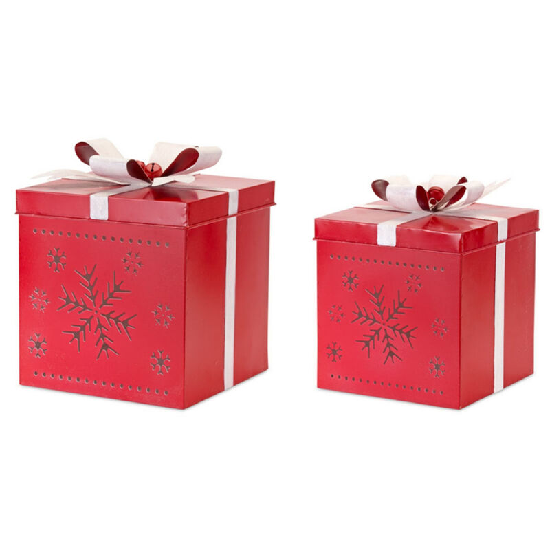 Decorative Present Set of 2 for Seasonal Home Styling