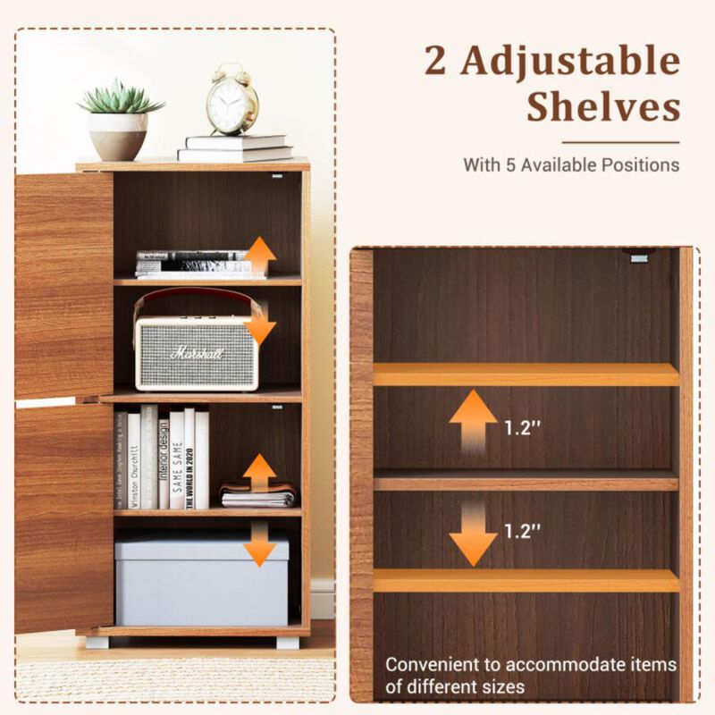 Hivvago 2-Tier Modern Style Nightstand with Drawer and Open Shelf