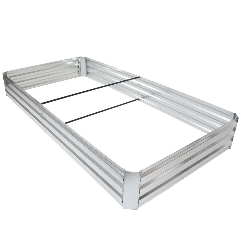 4 x 8 ft Galvanized Steel Rectangle Raised Garden Bed