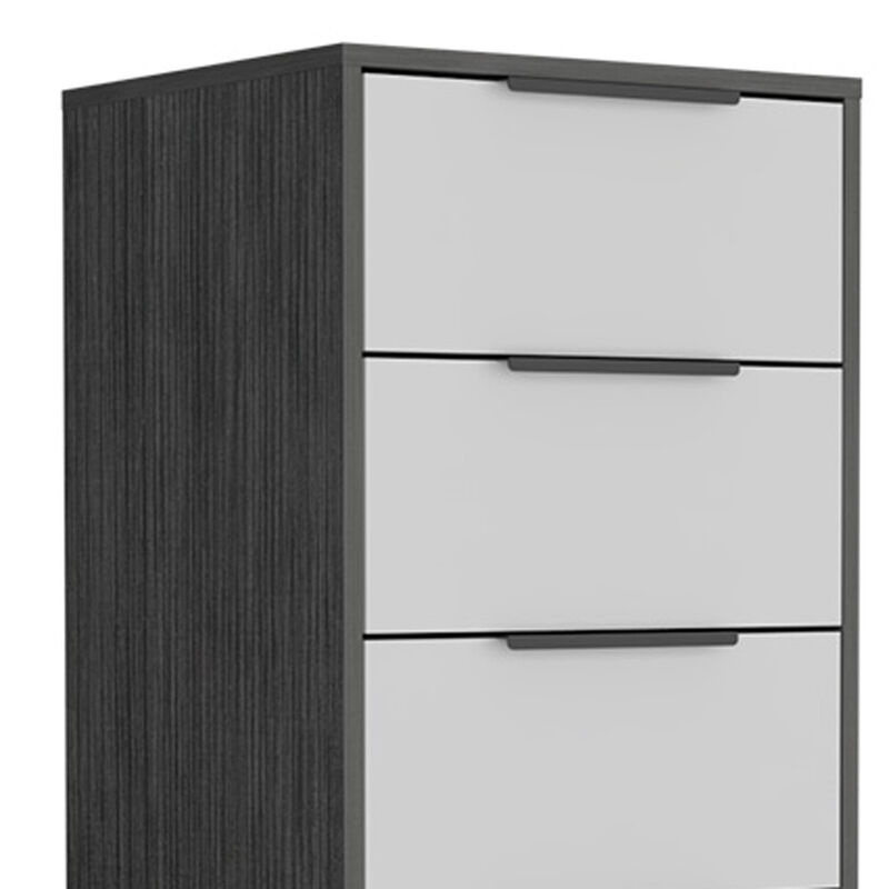 HomeRoots 18" White and Gray Five Drawer Standard Chest image number 3