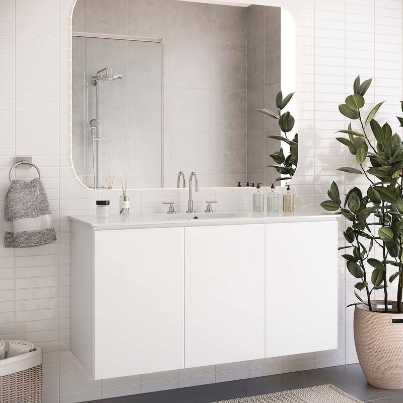 Bryn 48" Wall-Mount Bathroom Vanity image number 7