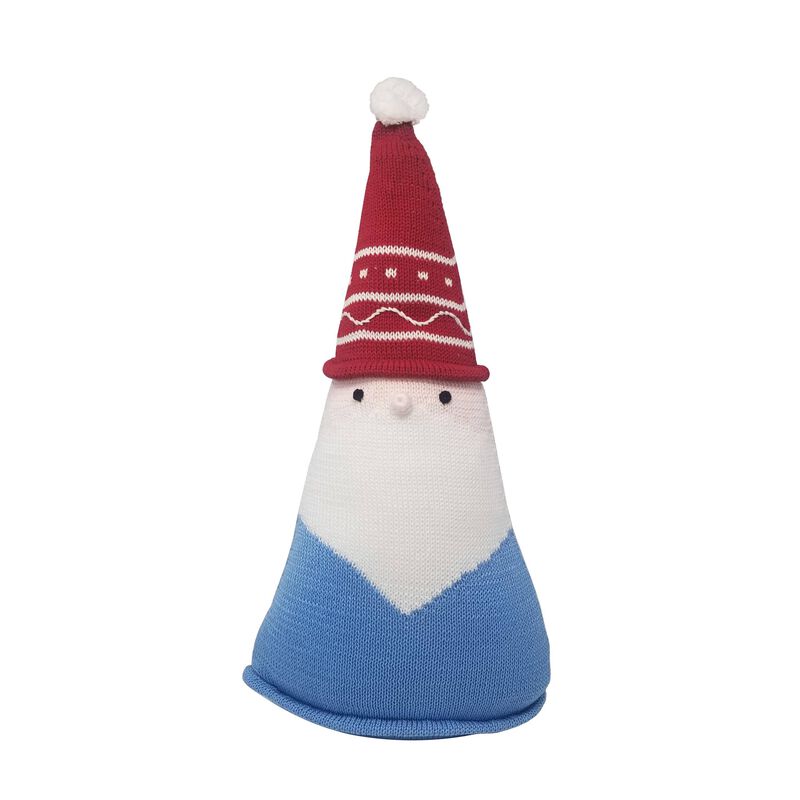 Handmade Blue Santa Christmas Pillow, 15" image number 0