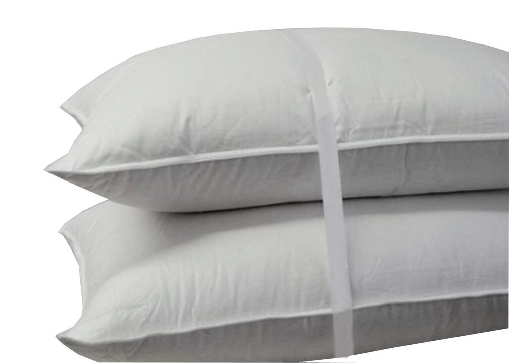 Royal Hotel's Down Pillow - 500 Thread Count 100% Cotton, Down, King Size, Firm, Set of 2
