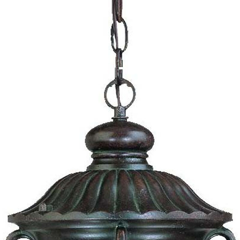 Hivvago Naples 1-Light Marbelized Mahogany Hanging Light