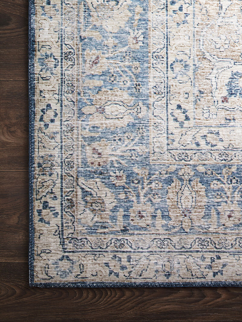 Layla LAY07 Blue/Tangerine 9' x 12' Rug by Loloi II image number 7