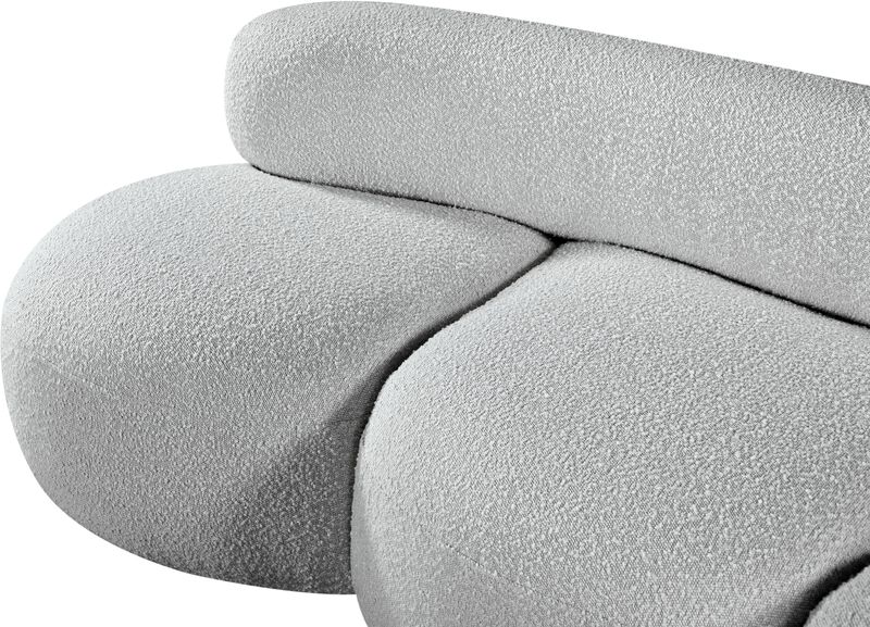 Meridian Furniture Venti Grey Boucle Fabric Sofa image number 9