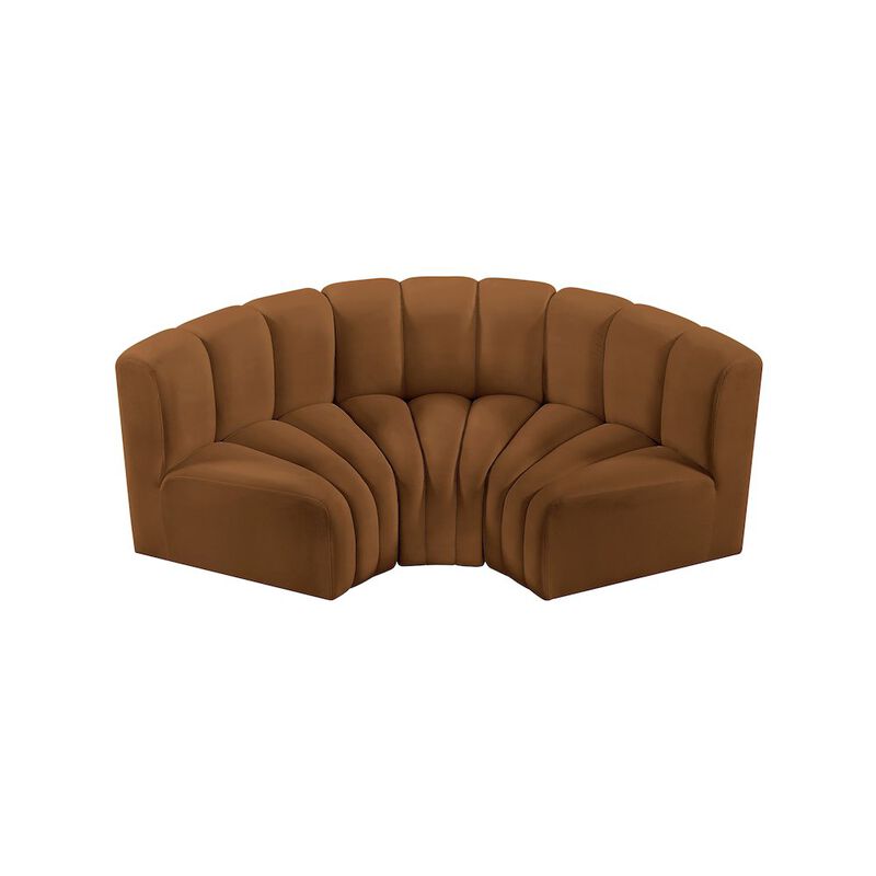 Meridian Furniture Arc Saddle Velvet Modular Sofa