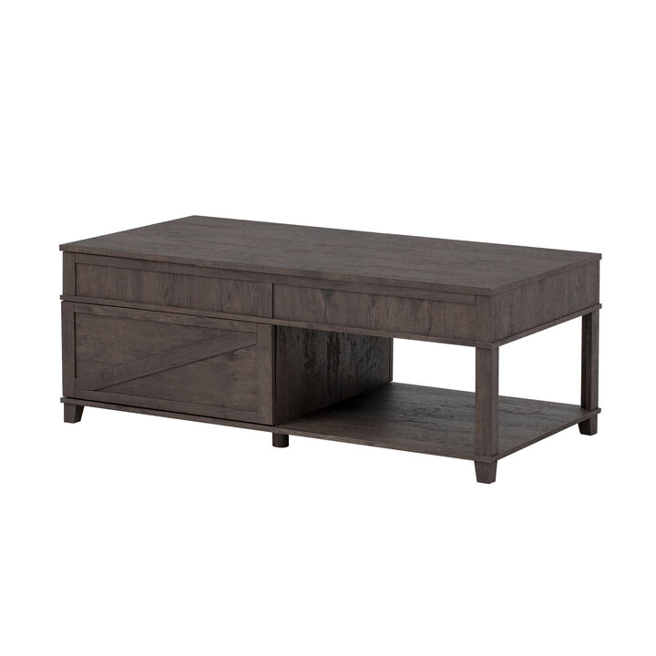 Merax 3-in-1 Coffee Table with Smooth Lift Mechanism, Secret Compartment & Display Shelf